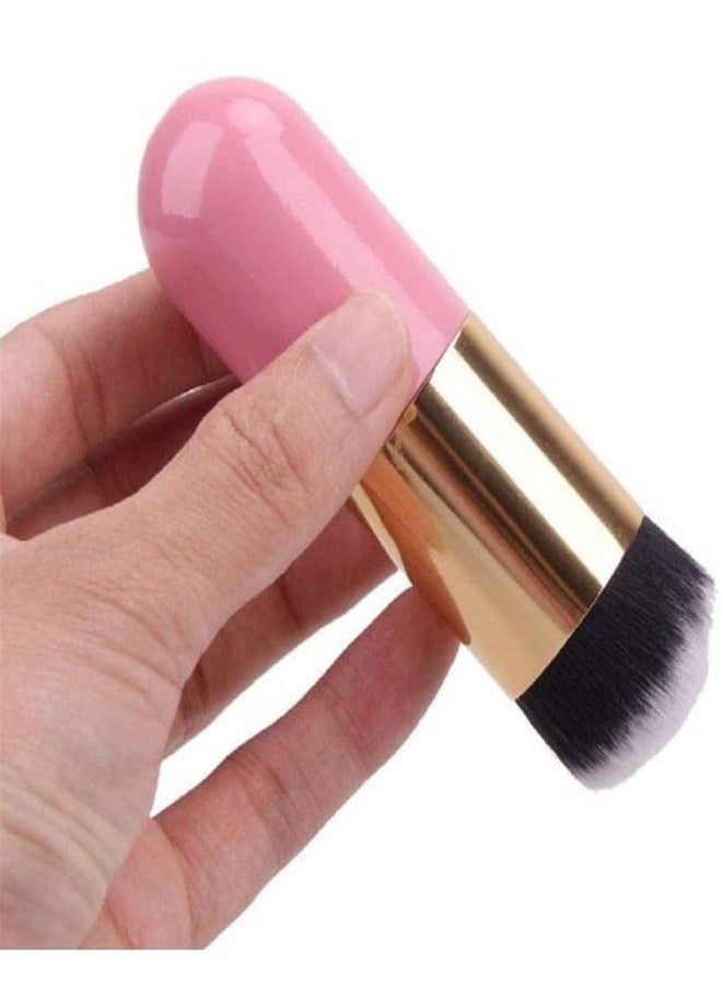 TJOM Powder Makeup Brush, Flat Kabuki Brush, Single Large Makeup Brush Soft Face Mineral Powder Foundation Brush Blush Brush for Blending Makeup, (1Pcs) (Multi Color) - Image 4