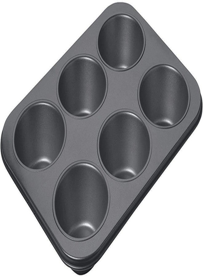 DiBha Metallic 6-Cup Non-Stick Muffin Pan, L14-Inch, B10.25-Inch - Image 1