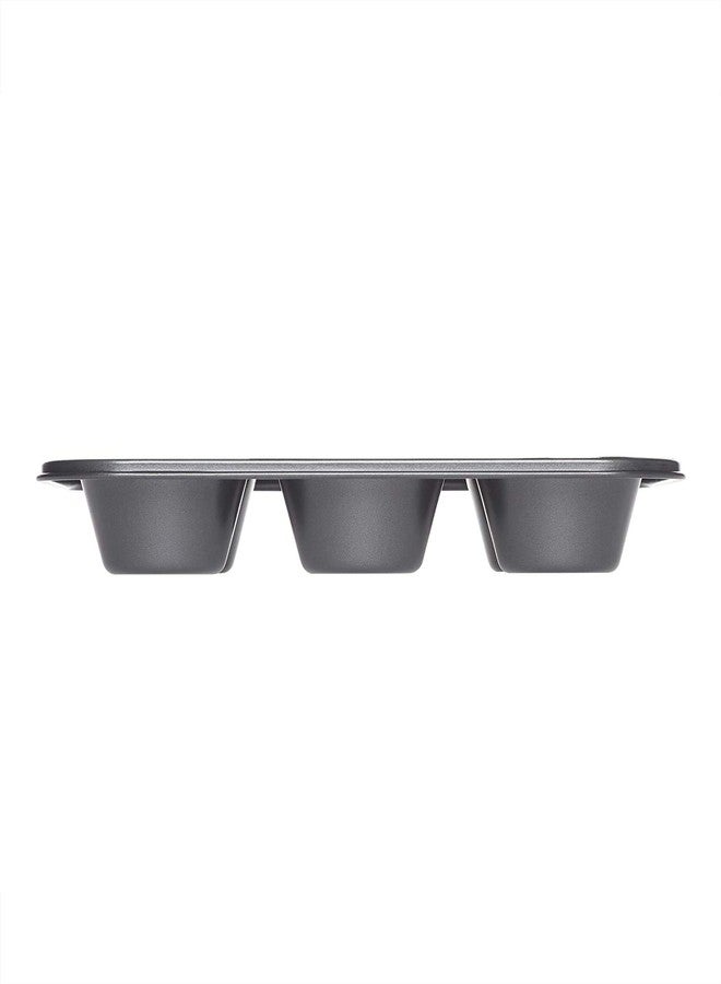 DiBha Metallic 6-Cup Non-Stick Muffin Pan, L14-Inch, B10.25-Inch - Image 2