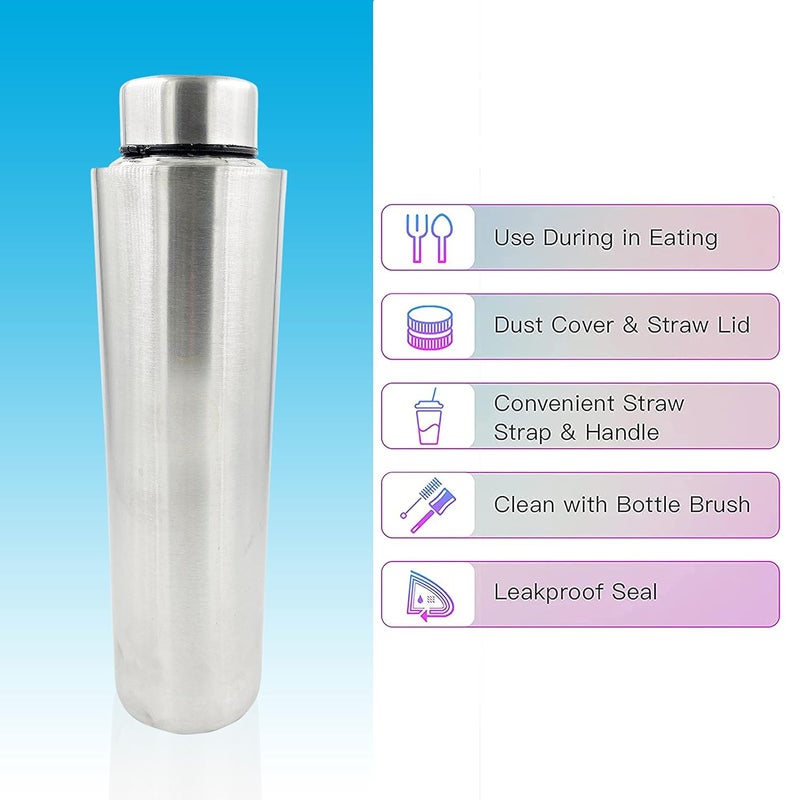 SJE WARE Sjeware Stainless Steel Water Bottle Fridge Bottle Set of 4 pcs Size 1 Litre - Image 2