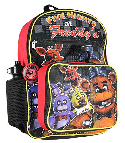 Bioworld Five Nights At Freddy's 16" Backpack Lunch Box Water Bottle Lunch Kit -5 Piece Set - Image 2