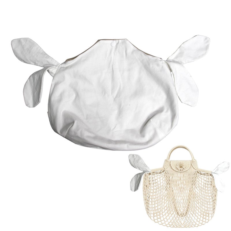 MEYAGO Handmade Bag Insert Organizer for Drawstring Mesh Bucket Bag Inner Insert Organizer MultiFunctional Net Bags Inner Bag L - Image 2