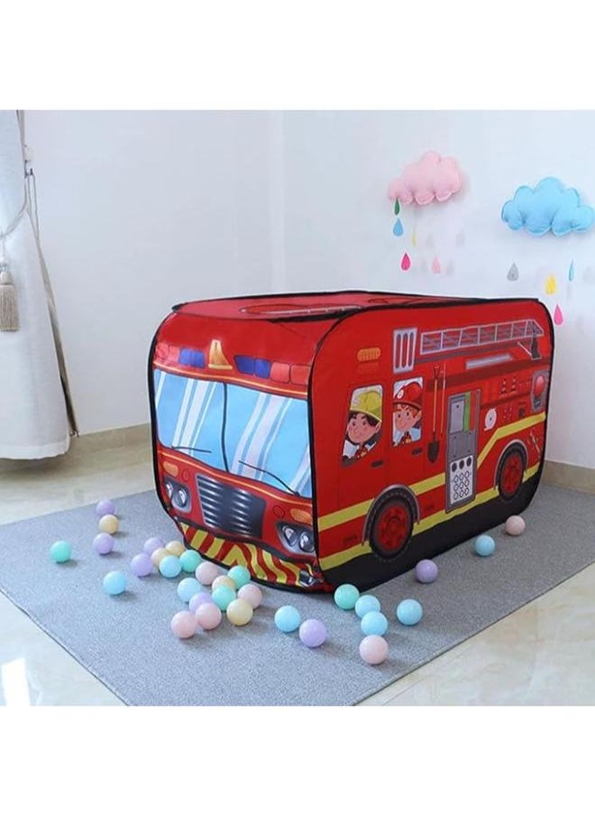 Kids Fire Truck Tent, Fun Toy Design, Double Stitched, Durable and Eco-Friendly  - Image 3