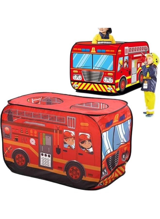 Kids Fire Truck Tent, Fun Toy Design, Double Stitched, Durable and Eco-Friendly  - Image 4