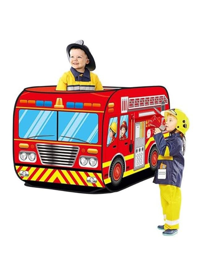 Kids Fire Truck Tent, Fun Toy Design, Double Stitched, Durable and Eco-Friendly  - Image 1