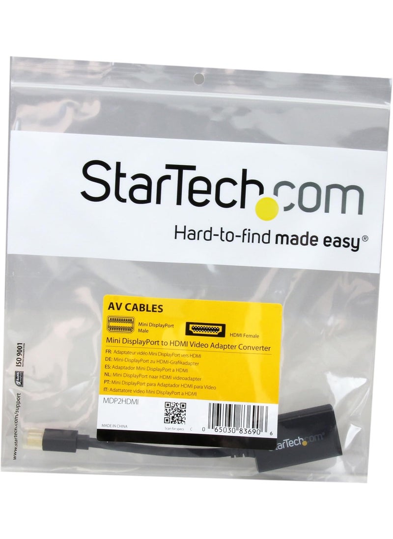 StarTech StarTechcom Mini DisplayPort To HDMI Adapter  1080p  Mini DP To HDMI MonitorDisplayTV  Passive mDP 12 to HDMI Adapter Dongle Video Converter  Upgraded Version Is MDP2HDEC MDP2HDMIBlack  - Image 4