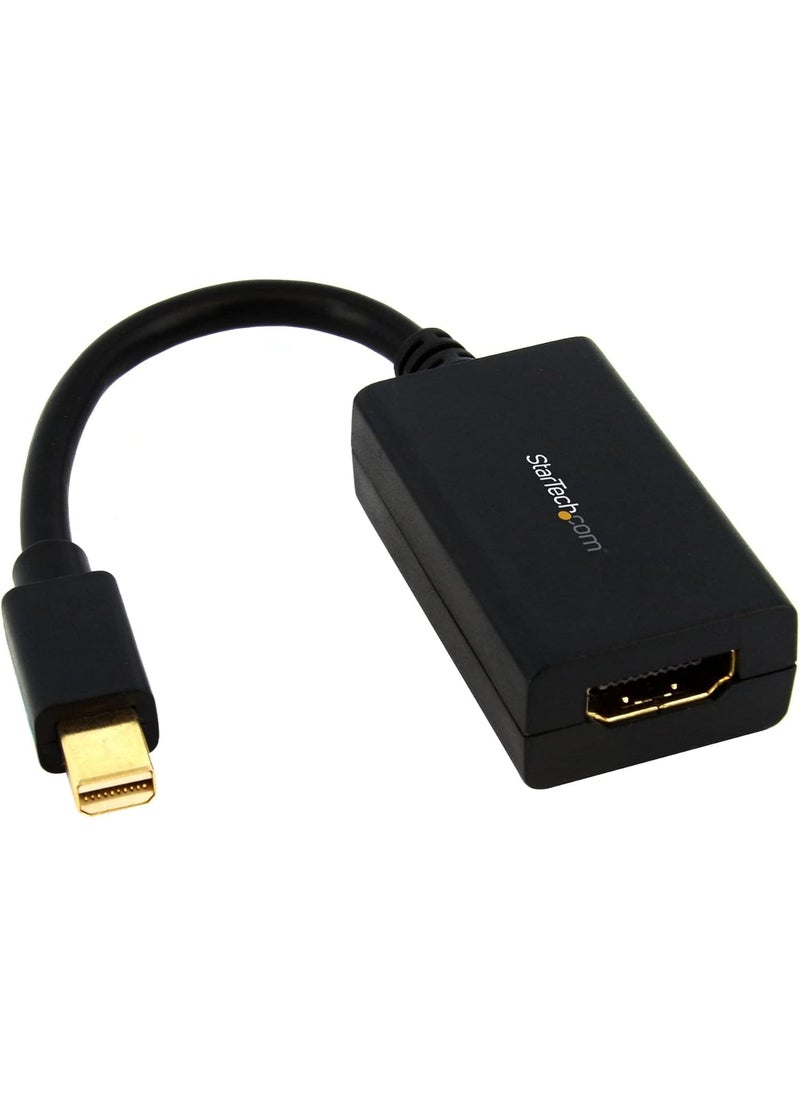 StarTech StarTechcom Mini DisplayPort To HDMI Adapter  1080p  Mini DP To HDMI MonitorDisplayTV  Passive mDP 12 to HDMI Adapter Dongle Video Converter  Upgraded Version Is MDP2HDEC MDP2HDMIBlack  - Image 1