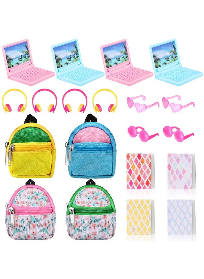 20 Pieces Doll Backpack Set Dollhouse School Accessories Doll Travel Supplies Include Mini Laptop Scene Simulation Backpack Bag With Zipper Mini Headsets Toy Sunglasses Book For 1/12 1/6 Scale - pzsku/Z1224EC92083E393CC969Z/45/_/1734347855/be889f65-1621-484e-bfbe-2e3f560d0fad