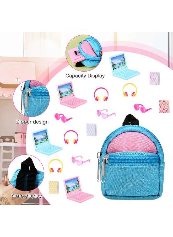 20 Pieces Doll Backpack Set Dollhouse School Accessories Doll Travel Supplies Include Mini Laptop Scene Simulation Backpack Bag With Zipper Mini Headsets Toy Sunglasses Book For 1/12 1/6 Scale - pzsku/Z1224EC92083E393CC969Z/45/_/1734347913/a513d405-3d6d-405e-9f27-24b57002a693