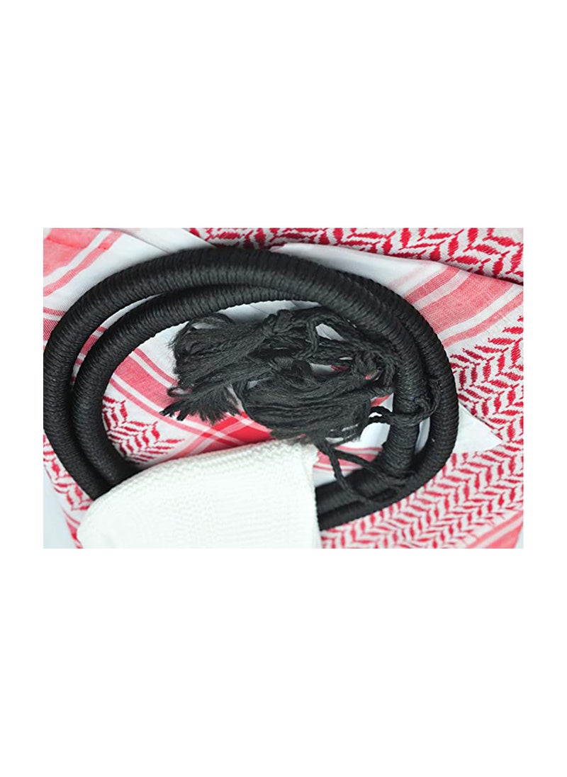 Caprisious Caprisious Ghutra Complete Set for Men - Premium Arab Fashion Keffiyeh & Head Ring Agal Iqal | Arabian Scarf Shaykh Boys Headwear One Size  - Image 4
