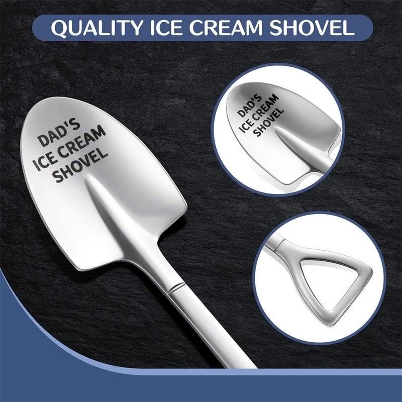 HUINF Father's Day Gifts,Gifts for Dad from Daughter Son,Stainless Steel Ice Cream Shovel for Dad Birthday Christmas Fathers Dad day Gifts - Image 3