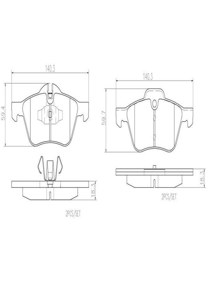 Brembo P06030N Premium Ceramic Front Disc Brake Pad Set MINI OE# 34116770332 - Image 2