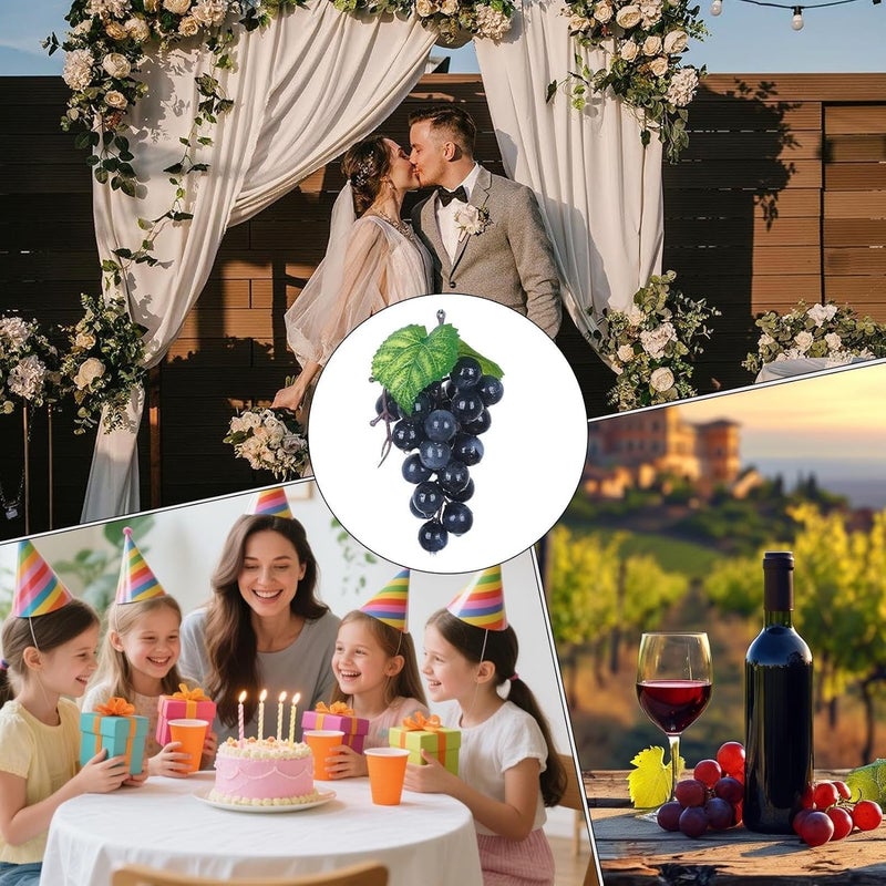 Faux Grapes | Realistic Party Decorations | Faux Fruit Table Decorations for Party | for Home Kitchen Dining Room Restaurant Wedding Events Receptions - Image 4