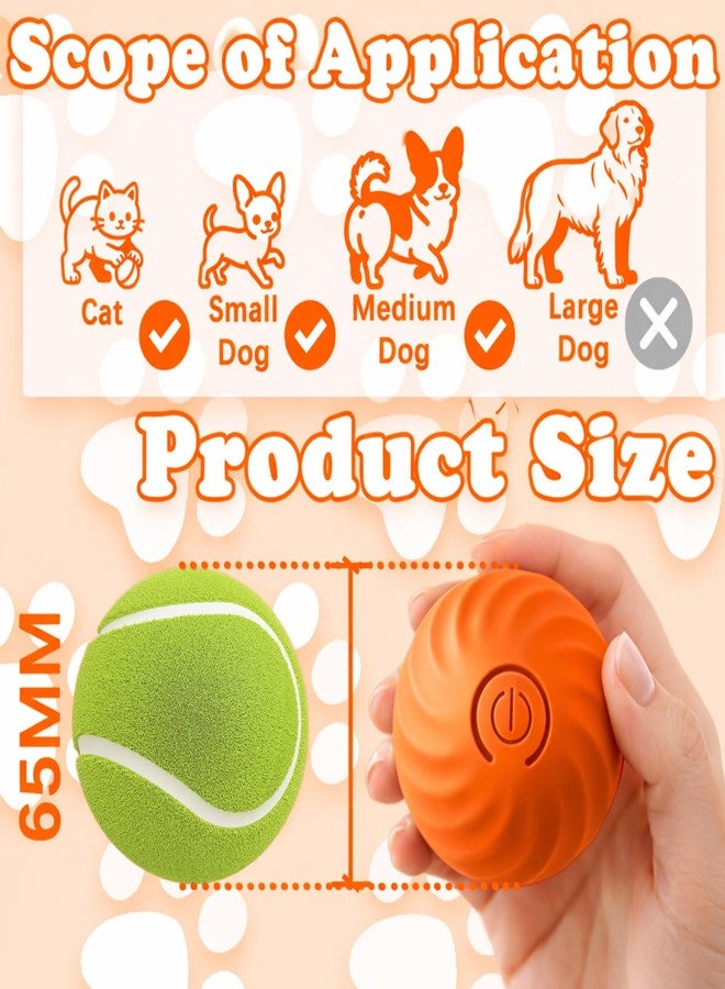 QUELIEN Interactive Dog & Cat Toy Ball, Automatic Moving Pet Toy for Small & Medium Dogs and Cats, USB-C Rechargeable Rolling Indoor Dog Toy for Boredom Relief - Image 2