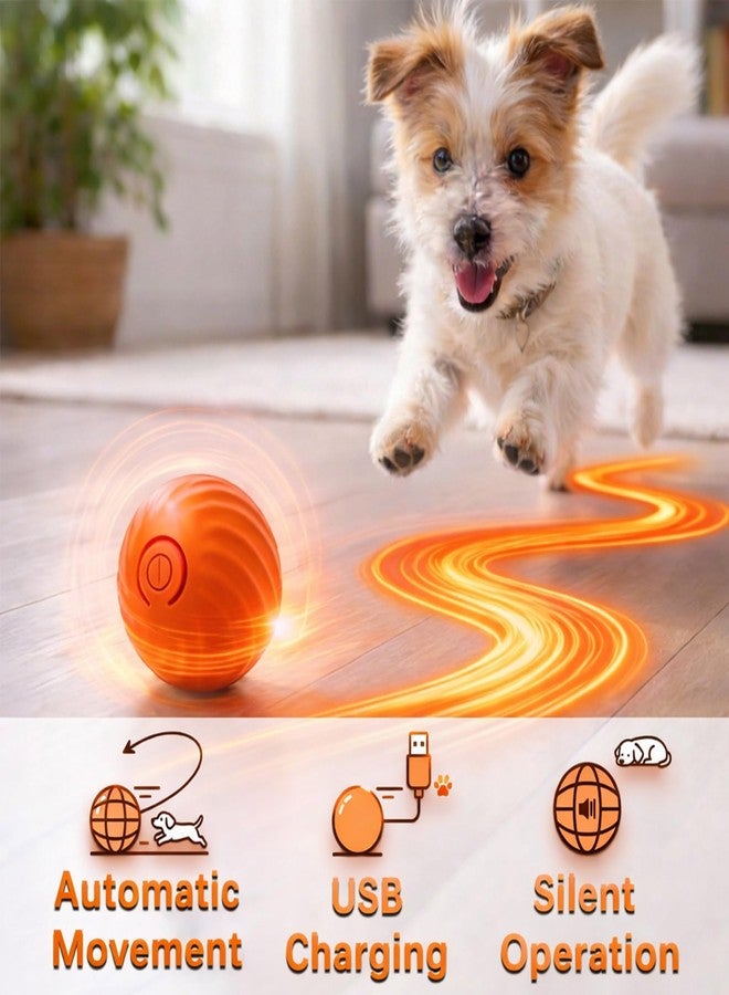 QUELIEN Interactive Dog & Cat Toy Ball, Automatic Moving Pet Toy for Small & Medium Dogs and Cats, USB-C Rechargeable Rolling Indoor Dog Toy for Boredom Relief - Image 3