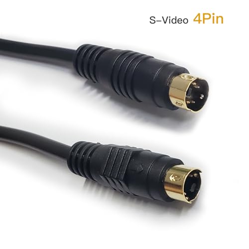 HTDYOO S Video Cable, S-Video Cable 4 Pin Connector Male to Male Gold Plated Compatible with DVD Player, Home Theater, DSS Receivers, VCRs, DVRs/PVRs - 3.28FT - Image 3