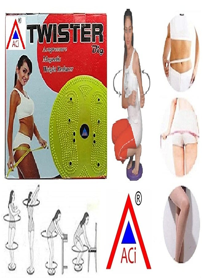 ACi Acupressure Twister - BIG DISC Useful for Figure Tone-up Weight Reduction, Pyramids and Tummy Twister for Men & Women (Color-Grey) - Image 4