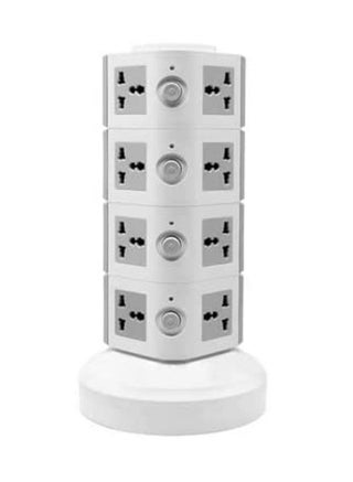 NTECH 220V Universal Vertical Multi Socket Tower Extension Electrical Outlet Lead with USB Ports 3M Cord and UK-Plug Power Strip (Gray) - pzsku/Z1225441D409A42BF0E3FZ/45/_/1660205710/4bcde4a2-bd6d-4c02-8500-4a5cf46a7575