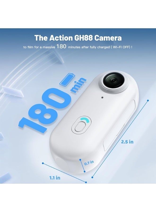 Best Mini Pocket Sport 4K Action Camera, 4K 60fps High Definition Body-Worn Vlogging Cam with Smart WIFI & Magnetic Waterproof - Image 2