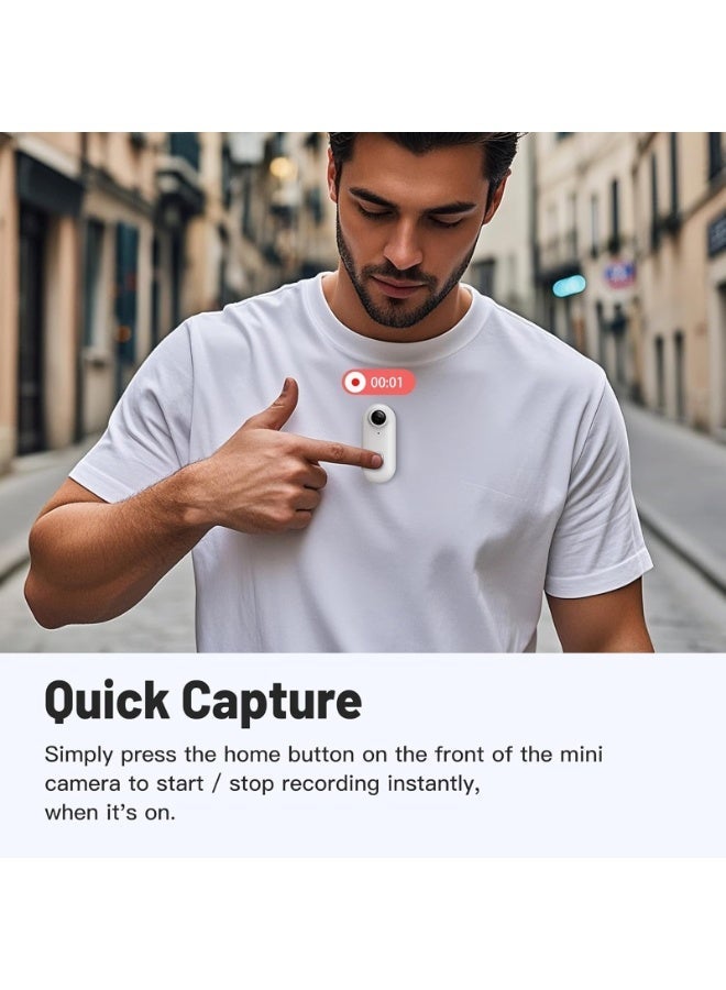 Best Mini Pocket Sport 4K Action Camera, 4K 60fps High Definition Body-Worn Vlogging Cam with Smart WIFI & Magnetic Waterproof - Image 5