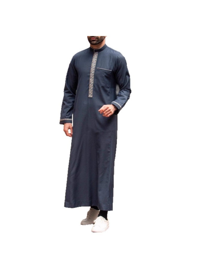عباية - ثوب عربي رجالي - أزرق فاتح، مقاس XXL - ملابس تقليدية، ملابس إسلامية، زي إسلامي، عباية دبي، قفطان، جبة - Image 1