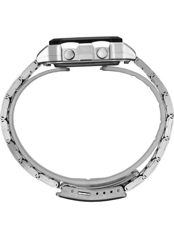 بانارس ساعات رجالية رياضية بسوار من الفولاذ المقاوم للصدأ، ساعة يد رقمية LED مقاومة للماء للرجال، ساعة إلكترونية عصرية وعصرية - Image 5