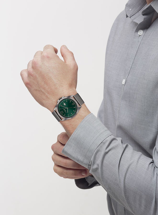 Men Analog Round Shape Stainless Steel Wrist Watch 41 mm