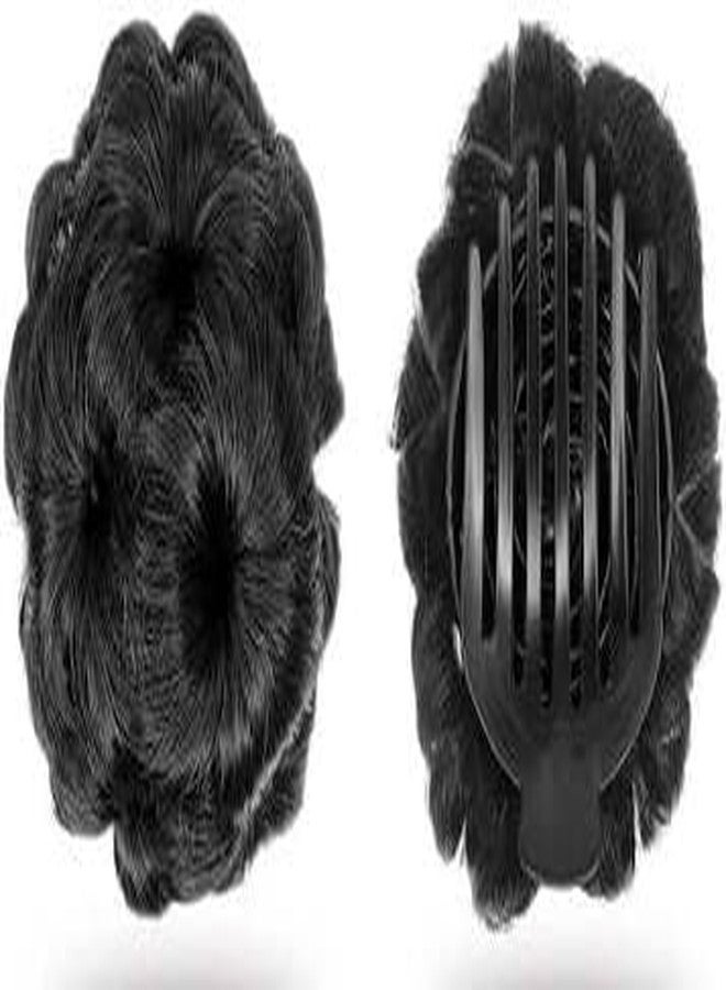 BLUSHIA Synthetic Hair Bun For Women & Girls Clip Hair Extension/Artificial Juda Natural Black Highlight Tress Claw In Ponytail Hair - Image 1