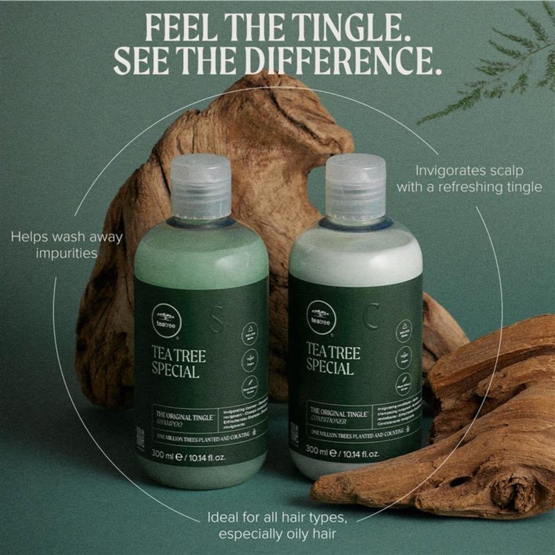 Tea Tree Special Shampoo, Deep Cleans, Refreshes Scalp, For All Hair Types, Especially Oily Hair, 33.8 fl. oz. - Image 2