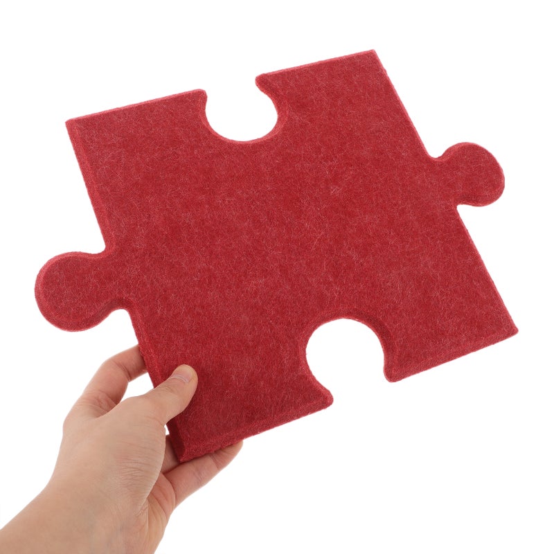 10pcs Puzzle Felt Photo Board Decoration DIY Picture Jigsaw Message Wall Work Sticker Background Bulletin Display Holder Indoor Doormat Entrance Decor Puzzle Area Rug - Image 3