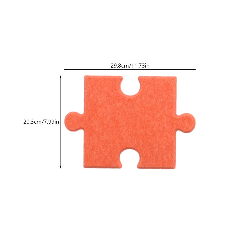 10pcs Puzzle Felt Photo Board Decoration DIY Picture Jigsaw Message Wall Work Sticker Background Bulletin Display Holder Indoor Doormat Entrance Decor Puzzle Area Rug - Image 4