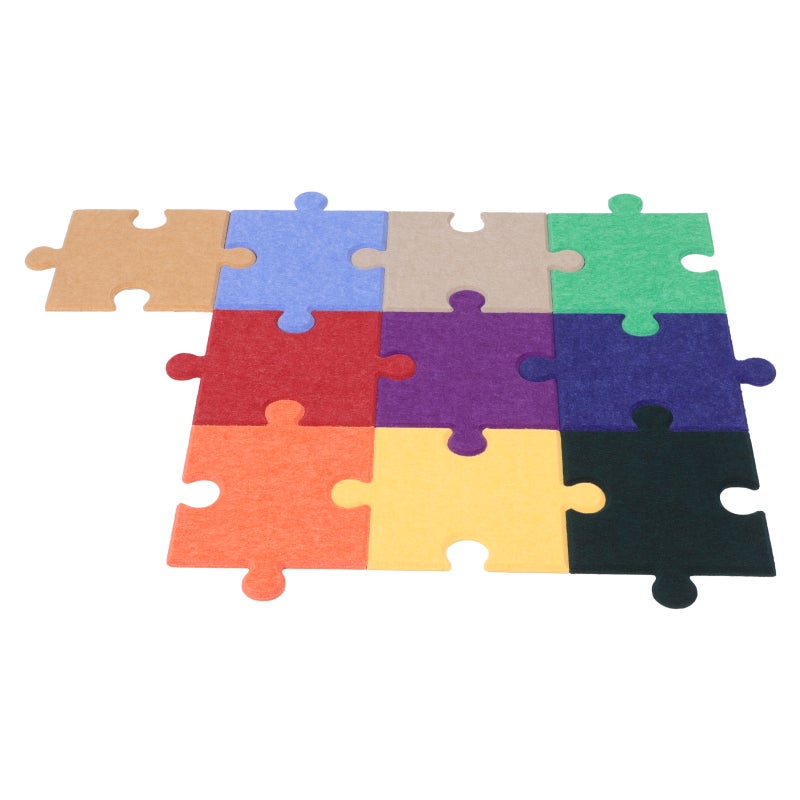 10pcs Puzzle Felt Photo Board Decoration DIY Picture Jigsaw Message Wall Work Sticker Background Bulletin Display Holder Indoor Doormat Entrance Decor Puzzle Area Rug - Image 5