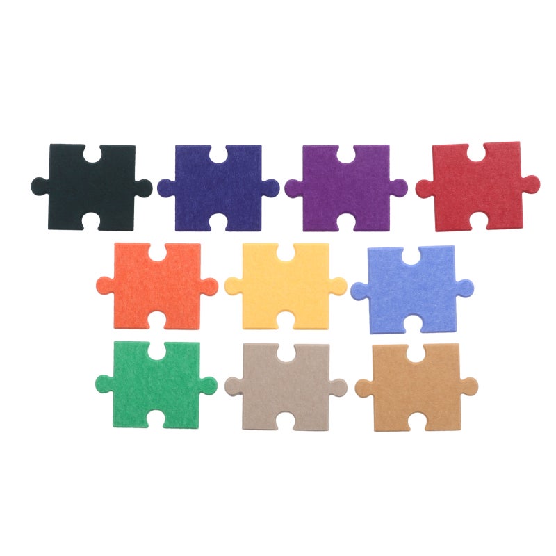 10pcs Puzzle Felt Photo Board Decoration DIY Picture Jigsaw Message Wall Work Sticker Background Bulletin Display Holder Indoor Doormat Entrance Decor Puzzle Area Rug - Image 1