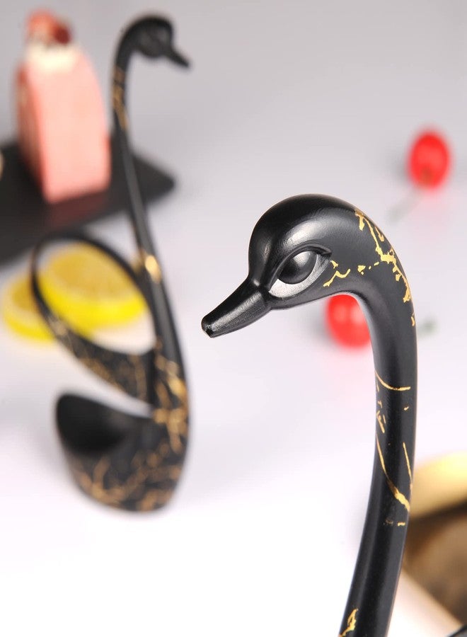 AnSaw Luxurious Large Black Swan Base Holder for Wedding Dining & Coffee Bar, Ideal Entertaining Table Decorative - Image 5