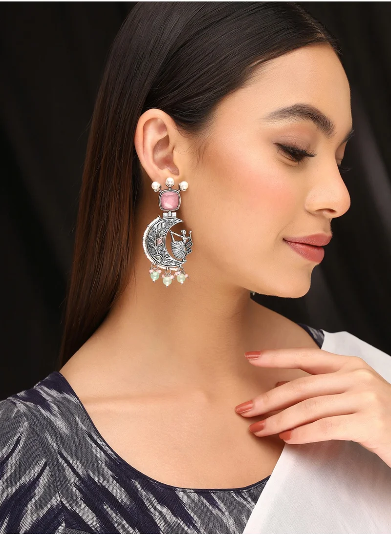 برياسي Stone Studded Contemporary Drop Earrings