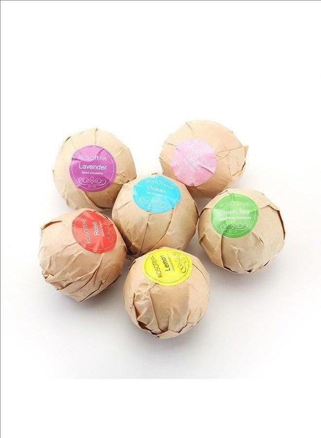 BLOOMING TIME 6-Piece Organic Bath Bomb Gift Set, Infused With Natural Essential Oils, Enjoy A Soothing Spa Experience, Carefully Handmade, Easy To Bubble And Charming Aroma - Image 5