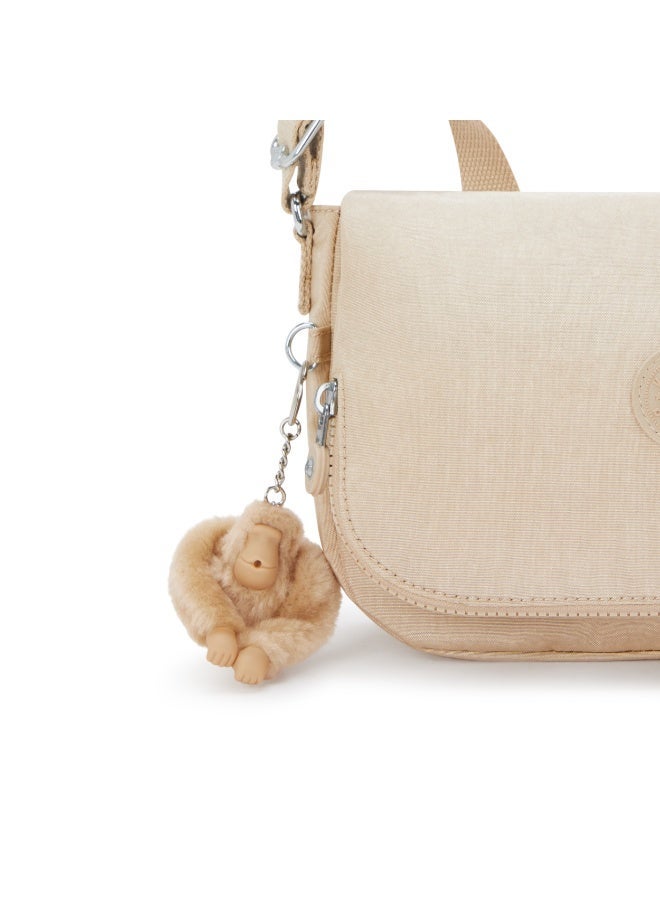 كيبلينغ حقيبة كتف صغيرة عابرة للجسم إيرث بيت - بيج لامع - Image 5