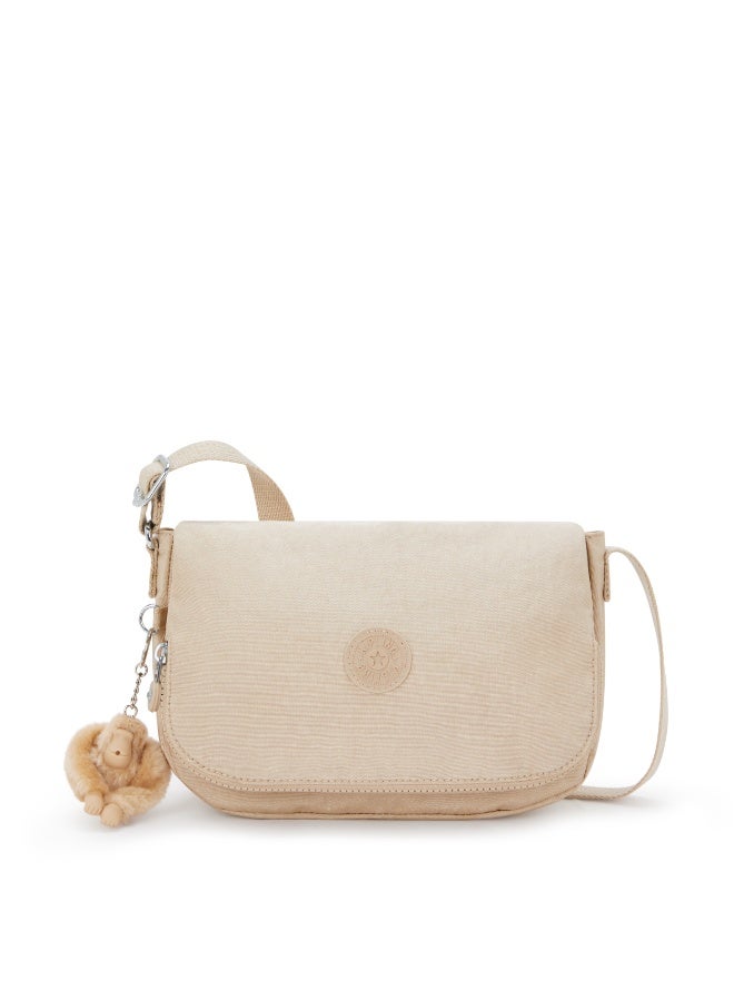 كيبلينغ حقيبة كتف صغيرة عابرة للجسم إيرث بيت - بيج لامع - Image 1