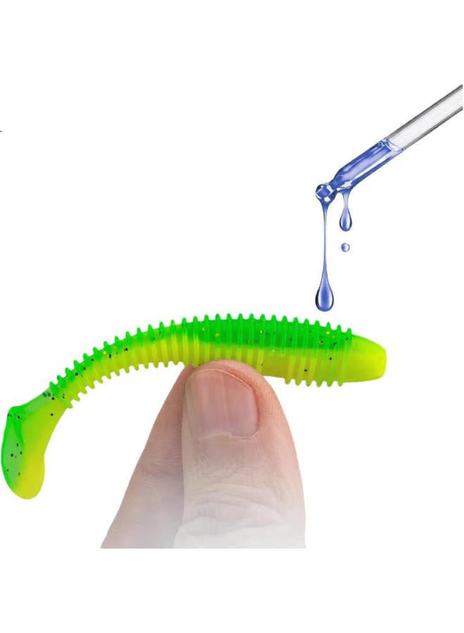 King Lure Kingdom Soft Bait T-tail 20pcs Freshwater Fake Bait Loach Bait Lead Head Hook For Luring Perch Fish Crooked Mouth Root Fishing - Image 2