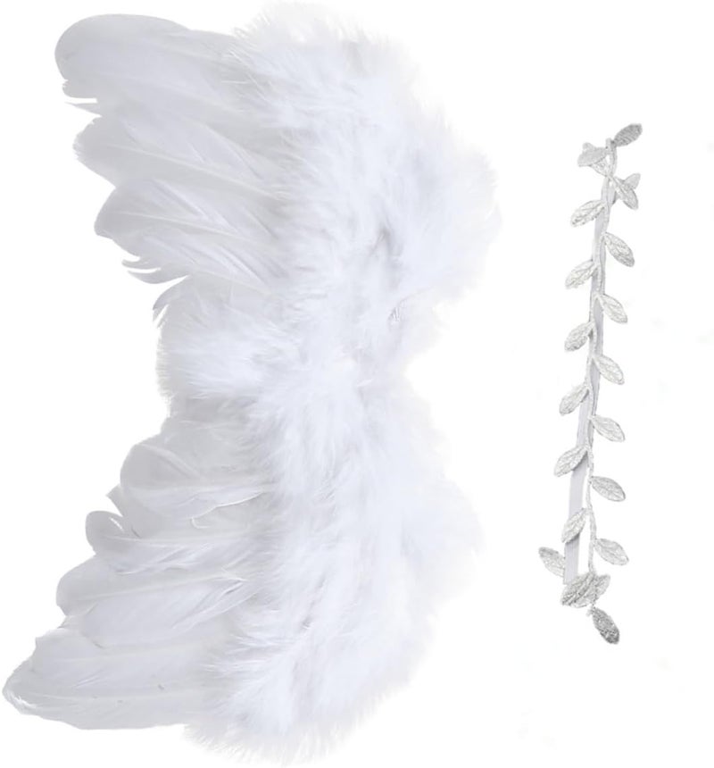 White Newborn Photography Kit With Leaf Headband Shower Photo Props For Boys And Parents - Image 1