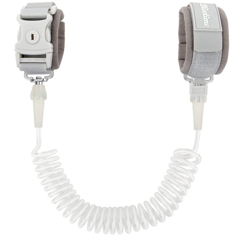 Blisstime Toddler Leash, Kid Leash Anti Lost Wrist Link with Key Lock Upgraded Baby Leash with Safety Wristband Rope for Babies Toddlers Child Kids (6.56ft/2m, Light Gray) - Image 1