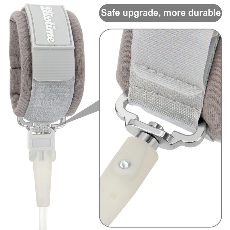 Blisstime Toddler Leash, Kid Leash Anti Lost Wrist Link with Key Lock Upgraded Baby Leash with Safety Wristband Rope for Babies Toddlers Child Kids (6.56ft/2m, Light Gray) - Image 3