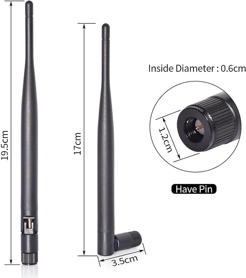 BINGFU Dual Band WiFi Antenna 2.4GHz 5GHz 5GHz 6dbI SMA Connector Wireless Vedio Security IP Camera Surveillance Recorder DVR Vehicle Truck Camper Trailer Rear View Camera Rear View Monitor - Image 2