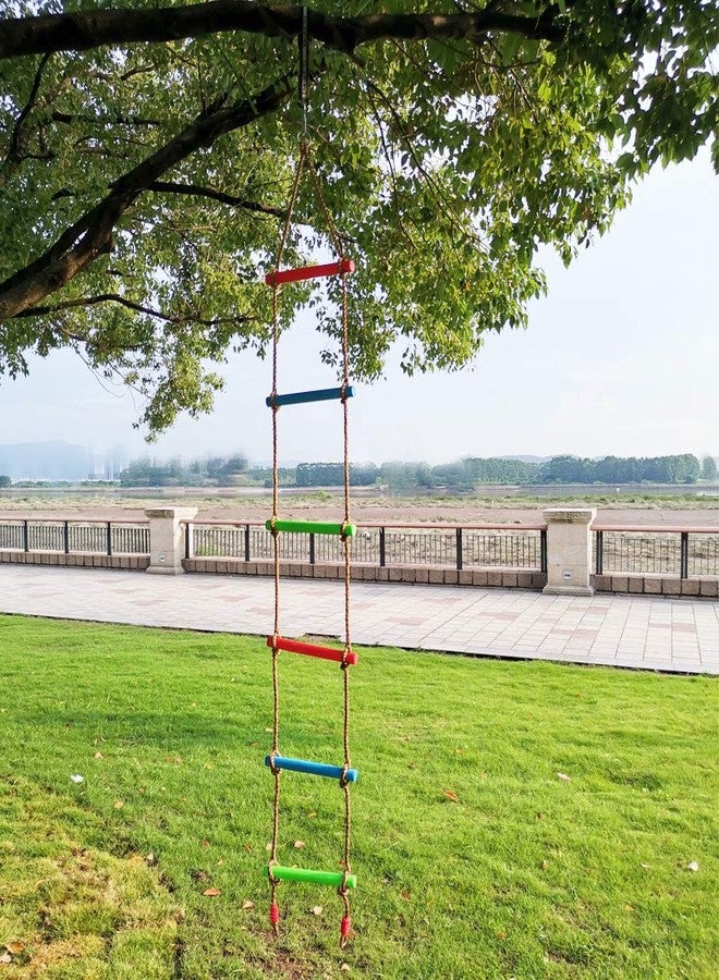 Xinlinke Climbing Rope Ladder Kids Tree Swing with Hanging Strap, Indoor and Outdoor Backyard Playground Play Swing Sets Climber Training Accessories Attachment - Image 3