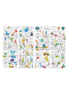 Generic Children's Drawing Roll, 12 Pieces DIY Color Filling Paper Early Educational toy,  Multipurpose Drawing Paper Roll for Toddlers, A perfect gift for boys and girls, develop your child's drawing talent  - Image 1