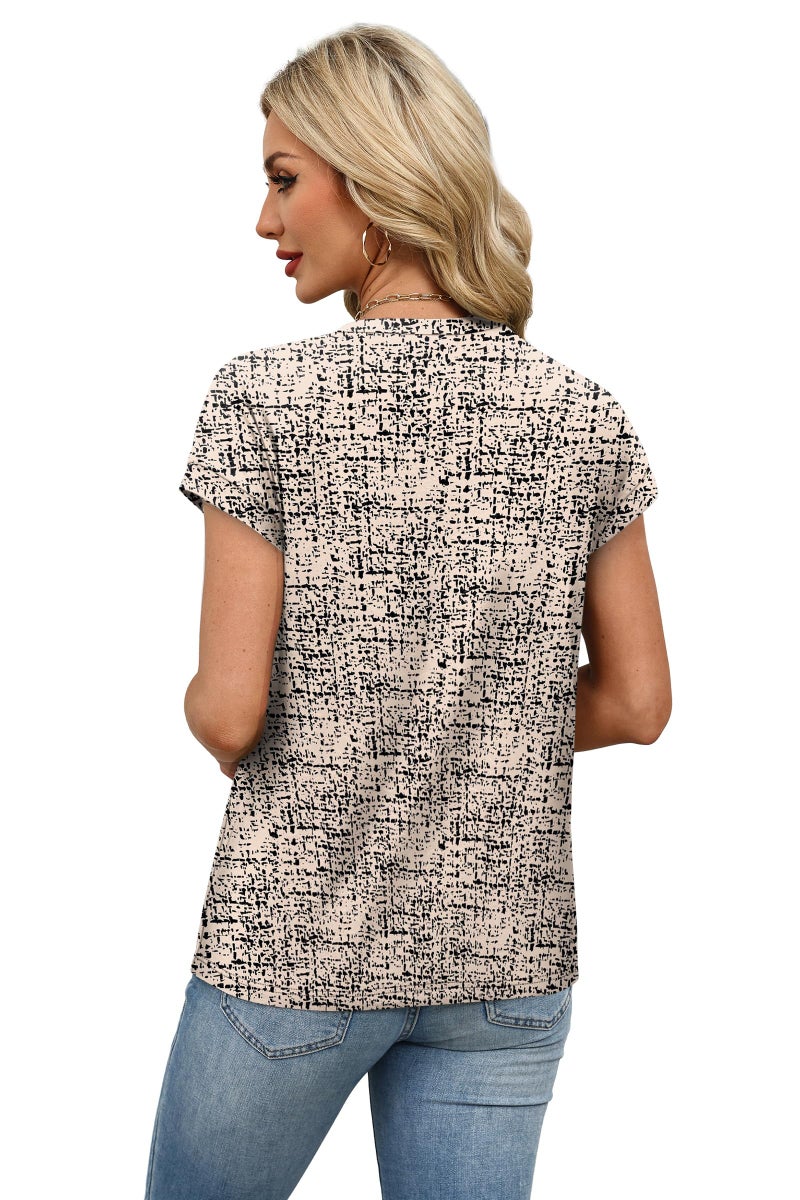 Alaroo Cute Tops for Women Dressy Short Sleeve Shirts Business Casual Summer Clothes 2026 Trendy Outfits Spring Fashion Clothing Print 04 L - Image 5