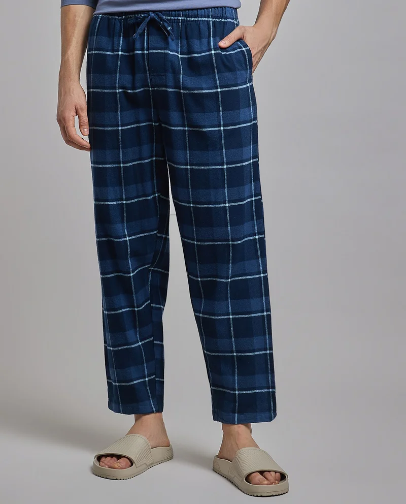 أر أند بي Plaid Lounge Pants with Drawstring Waist