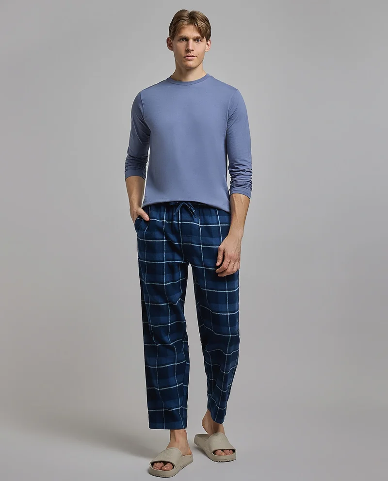 أر أند بي Plaid Lounge Pants with Drawstring Waist
