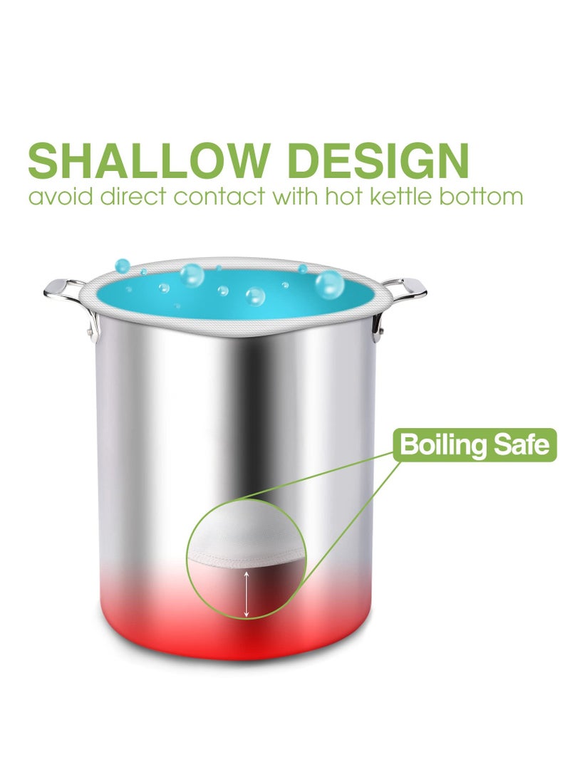 SYOSI 4 Pack Brew Bags Reusable 250 Micrometer Straining Bag Brew Bag Brew in a Bag Fine Mesh Bag Strainer Bag White  Making Supplies Drawstring Cheese Cloth Bag for Beer , 22 x 26, 16 x 18 Inch - Image 4