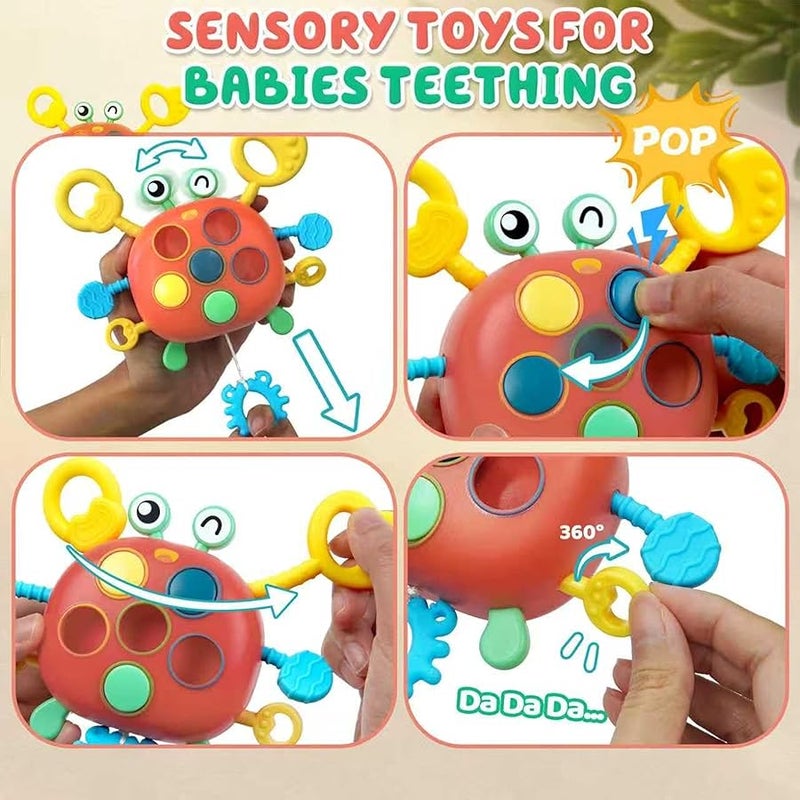 Chilvil Montessori Sensory Toys for Baby Teething, Travel Car Airplane Fidget Developmental Educational Interactive Learning Gift for 18 Months Toddler 2 3 4 Year Old Boy Girl, Car Seat Stroller Pull Toys - Image 3